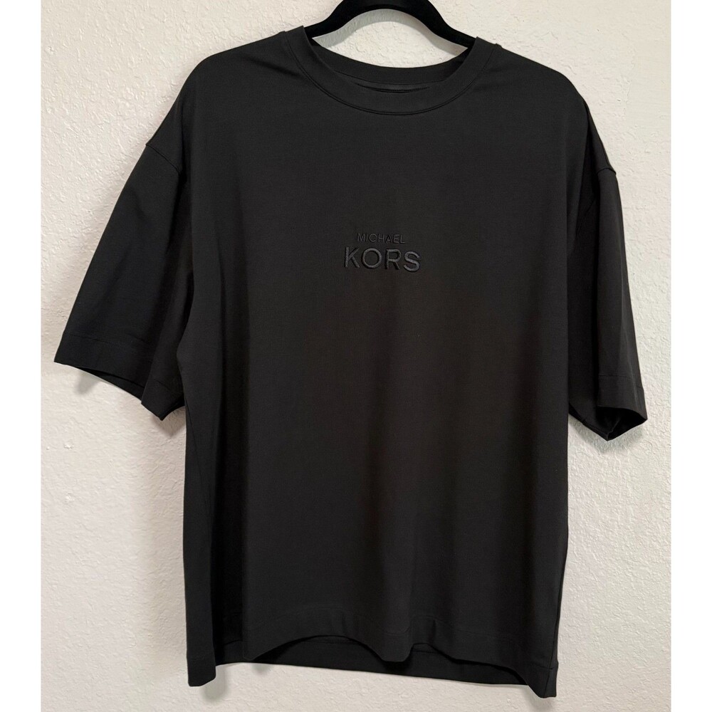 Michael Kors Black Oversized Logo T-Shirt Short Sleeve NWT